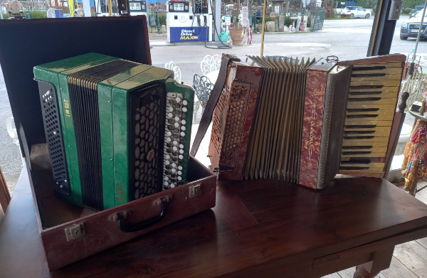 Παλαιά Ακορντεόν με τη Θήκη τους Λειτουργικά