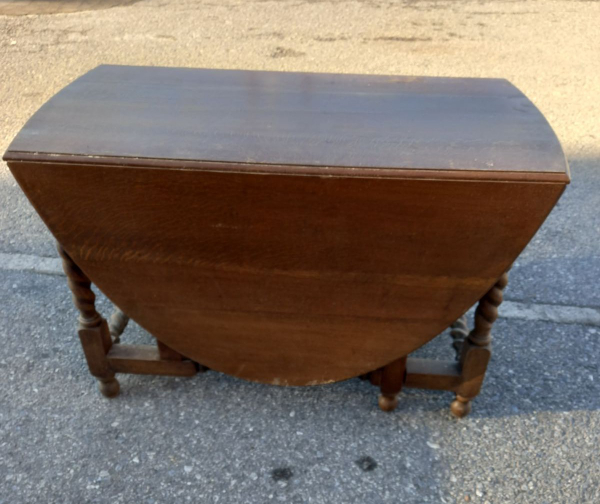 Παλαιό Τραπέζι Μασίφ Δρύινο Στρογγυλό Διάμετρος:1,15cm