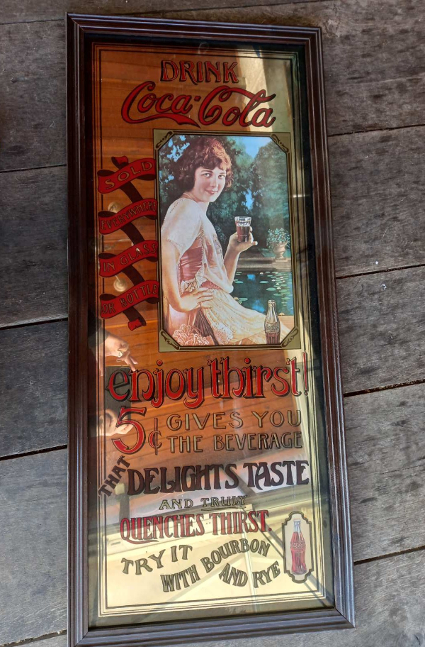 Παλαιός Διαφημιστικός Καθρέπτης Ύψος:90cm